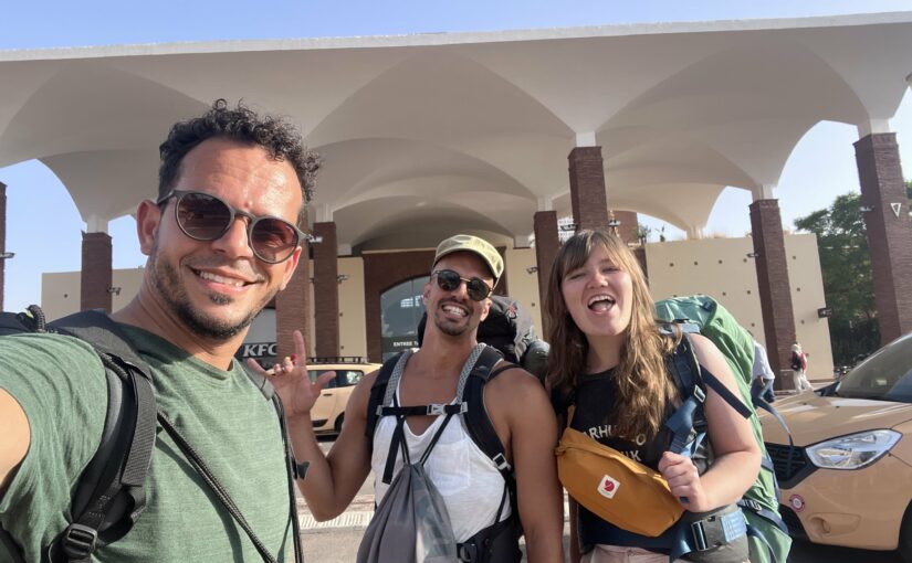 With Mirjam and David in Marrakesh Station